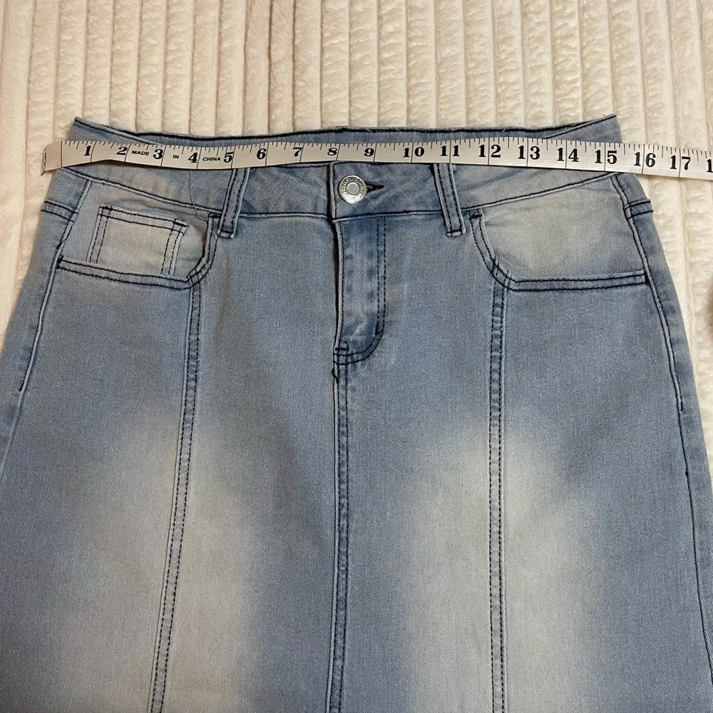Boutique Denim Midi Skirt | Worn Once - Picture 6 of 10
